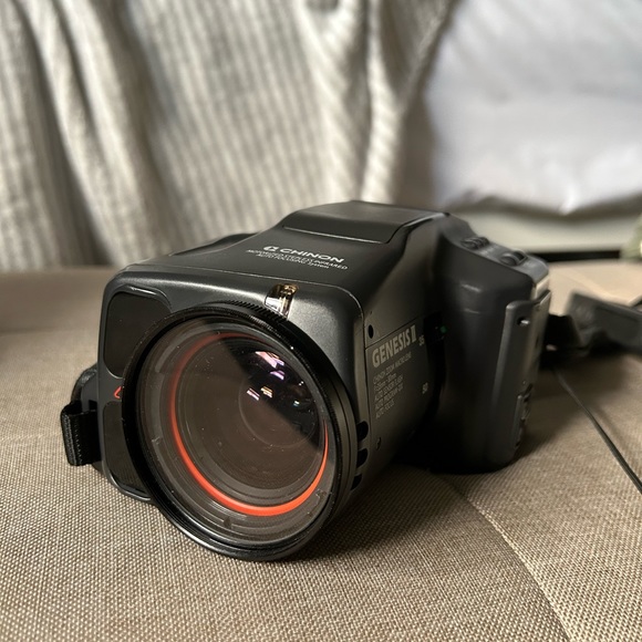 CHINON Genesis II film camera WITH ATTACHMENTS AND BATTERY